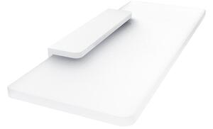 Police do koupelny sklěněná 30 cm bílá mat, bílý úchyt NIMCO MAYA BÍLÁ MAB 29091B-30-05