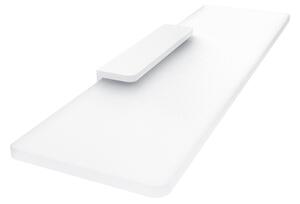 Police do koupelny sklěněná 50 cm bílá mat, bílý úchyt NIMCO MAYA BÍLÁ MAB 29091B-50-05