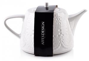 Affekdesign Porcelánová konvice na čaj a kávu KORONKA 1L bílá