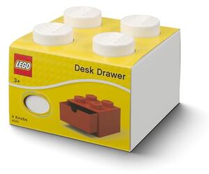 LEGO stolní box 4 se zásuvkou - bílá