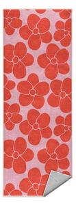 Červený/růžový pratelný běhoun 60x230 cm Poppy Fields – Mila Home