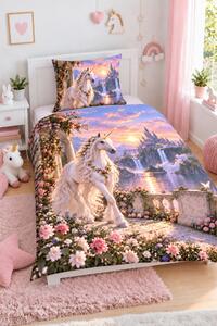 3d povlečení s jednorožcem - Unicorn 140x200 cm
