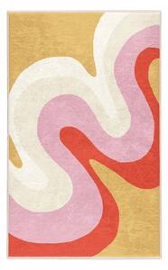 Žlutý/růžový pratelný koberec 80x150 cm Raspberry Creamsicle – Mila Home