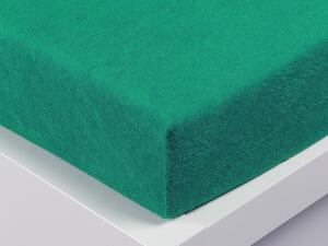 XPOSE® Froté prostěradlo Exclusive dvoulůžko - zelenkavá 160x200 cm