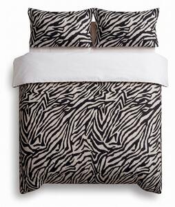 Černé povlečení na jednolůžko 200x140 cm Zebra – Mijolnir