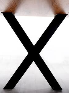 Moderní stoly Jídelní stůl X masiv dub/ocel