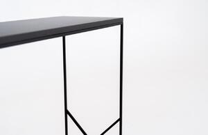 Nordic Design Černý lakovaný toaletní stolek Fanny 100 x 30 cm