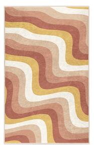 Okrově žlutý/starorůžový pratelný koberec 60x100 cm Creamy Strawberry Swirl – Mila Home