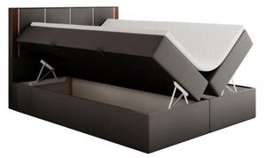 Čalouněná manželská postel s čelem 180x200 PURAM - šedá
