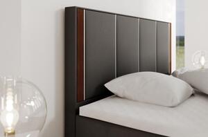 Čalouněná manželská postel s čelem 200x200 PURAM - šedá