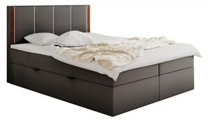 Čalouněná manželská postel s čelem 180x200 PURAM - šedá