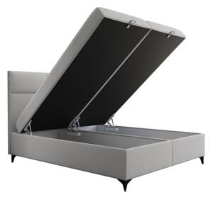 Čalouněná prošívaná postel 200x200 LINDSAY - šedá
