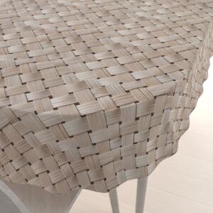 Biante Dekorační oválný ubrus Terra TRA-002 Béžový pletený vzor 50x100 cm