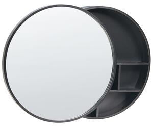 Nástěnná zrcadlová skříňka do koupelny UCAYALI 50 cm 50 cm Černá