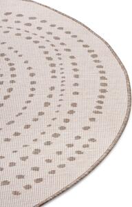 NORTHRUGS - Hanse Home koberce Kusový koberec Twin-Wendeteppiche 105414 Linen kruh – na ven i na doma - 140x140 (průměr) kruh cm