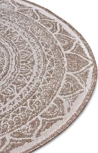 NORTHRUGS - Hanse Home koberce Kusový koberec Twin Supreme 105498 Linen kruh – na ven i na doma - 140x140 (průměr) kruh cm