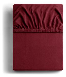 Vínové napínací prostěradlo jersey 160x200 cm Amber – Restilo