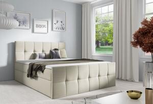 Manželská postel CHLOE - 160x200, béžová 1 + topper ZDARMA