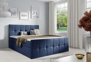 Manželská postel CHLOE - 160x200, modrá 3 + topper ZDARMA