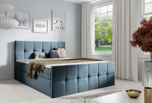 Manželská postel CHLOE - 160x200, modrá 2 + topper ZDARMA