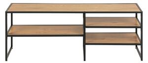 TV stolek v dekoru dubu v černo-přírodní barvě 120x46 cm Seaford – Actona
