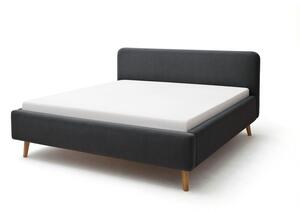 Antracitová čalouněná dvoulůžková postel bez roštu 160x200 cm Mattis – Meise Möbel