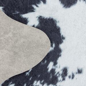 Ayyildiz, Moderní kusový koberec Etosha 4114 black (tvar kožešiny) | Bílá Typ: 100x135 cm