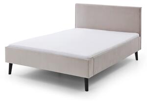 Béžová čalouněná dvoulůžková postel 140x200 cm Leira – Meise Möbel