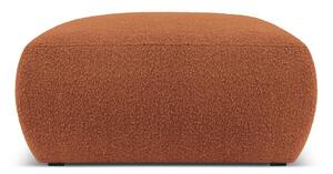 Hnědý taburet z textilie bouclé Molino – Micadoni Home