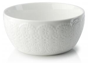 Affekdesign Porcelánová miska KORONKA 500 ml bílá