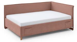 Růžová rohová dětská postel 140x200 cm Fun – Meise Möbel