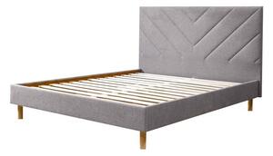 Béžová čalouněná dvoulůžková postel s roštem 140x190 cm Romane – Bobochic Paris