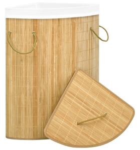Rohový bambusový koš na prádlo 60 l