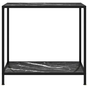 Konzolový stolek černý 80 x 35 x 75 cm tvrzené sklo