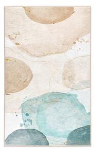 Krémovo-tyrkysový pratelný koberec 80x150 cm Puddle – Mila Home