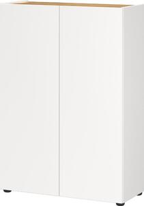 Bílý botník v dekoru dubu 74x105x33 cm Alviano – Germania