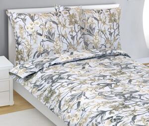 Bellatex Povlečení bavlněné 140x200, 70x90 cm Orchidea Šedá,Béžová