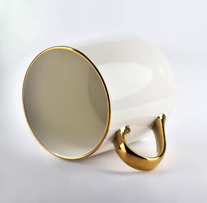 Affekdesign Porcelánový hrnek ROYAL 400 ml bílý/zlatý