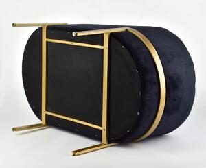 Mondex Moderní lavička CHARLES černá/zlatá