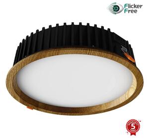 APLED - LED Podhledové RONDO WOODLINE LED/18W/230V 4000K pr. 26 cm dub masiv