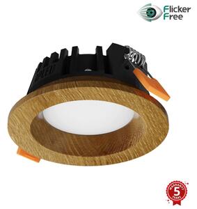 APLED - LED Podhledové RONDO WOODLINE LED/3W/230V 3000K pr. 9 cm dub masiv