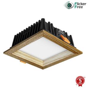 APLED - LED Podhledové SQUARE WOODLINE LED/6W/230V 4000K 12x12 cm jasan masiv