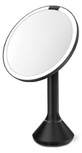 Kosmetické zrcátko Simplehuman Sensor Touch, DUAL LED osvětlení, 5x, dobíjecí, černá ocel
