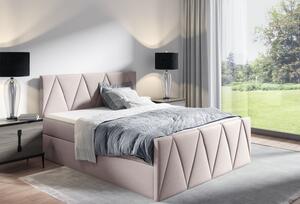 Manželská postel GISELA LUX - 160x200, béžová + topper ZDARMA