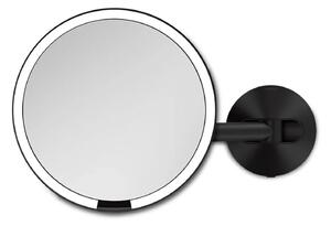 Simplehuman kosmetické zrcátko na zeď SENSOR, LED osvětlení, 5x zvětšení, síťové, černé