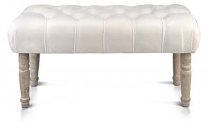 Mondex Prošívaná lavice ENZO 80 cm bílá
