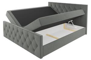 Čalouněná postel TIBOR LUX - 120x200, modrá + topper ZDARMA
