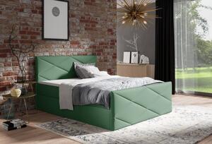 Čalouněná postel ZOE LUX - 160x200, zelená + topper ZDARMA