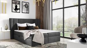 Čalouněná postel ZOJA - 120x200, grafit + topper ZDARMA