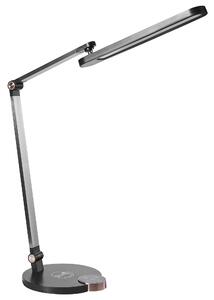 LED stolní lampa CAROY s bezdrátovou nabíječkou Černá